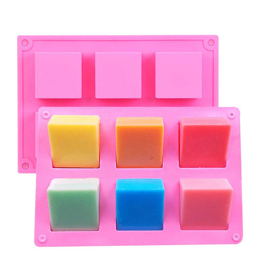 Silicone Square Soap Mould, 6 Cavity — image 1
