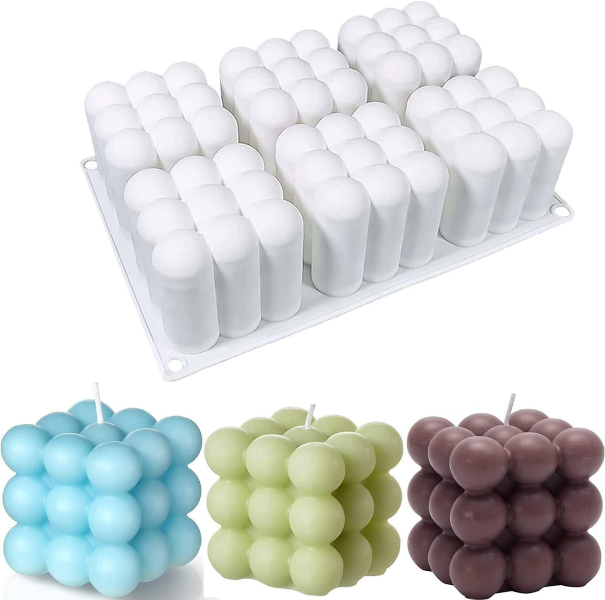 Silicone Bubble Candle Moulds, 6 cavity — image 1