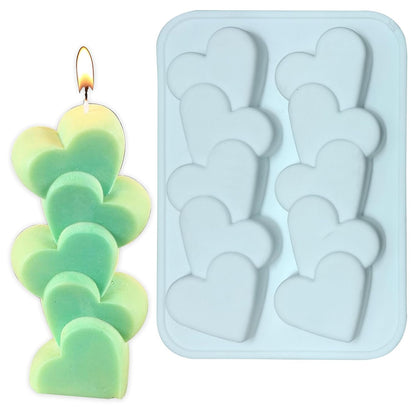Simple Heart Shape Candle Mould, 2 Cavity — image 1