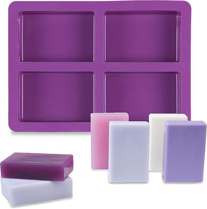 Silicone Rectangle Soap Mould, 4 Cavity — image 1
