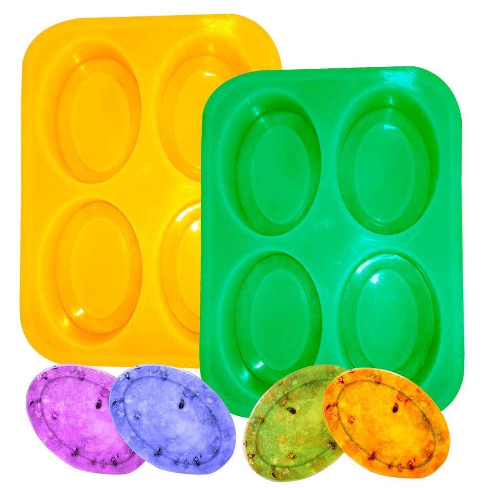 Silicone Oval Pears Soap Mould, 4 Cavity — image 1