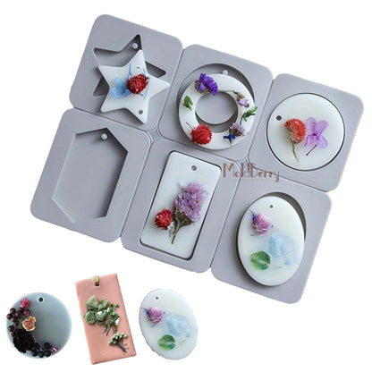 Silicone Different Shape Hanging Soap Mould, 6 Cavity — image 1