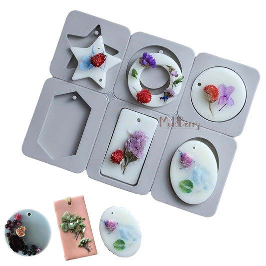 Silicone Different Shape Hanging Soap Mould, 6 Cavity — image 1