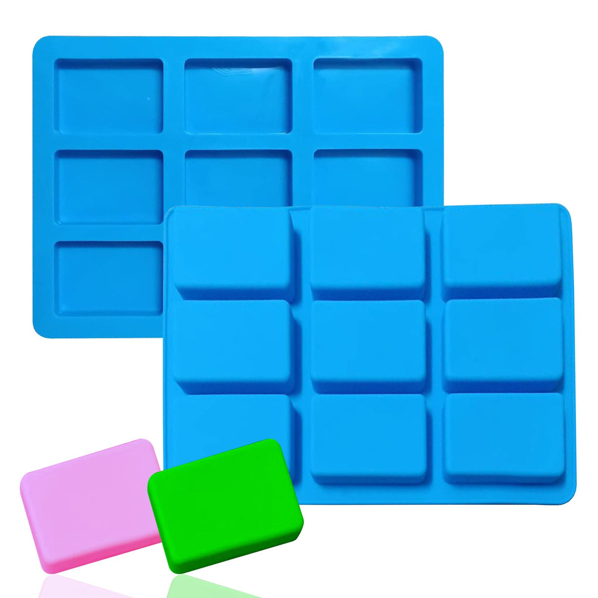 Silicone Rectangle Shape Soap Mould for Hotel, 9 Cavity — image 1