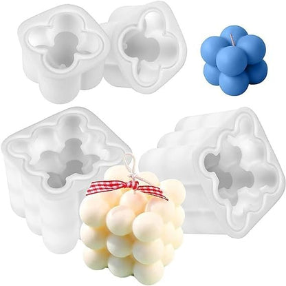 Silicone Bubble Candle Mould, 2 Big & 2 Small Bubble — image 1