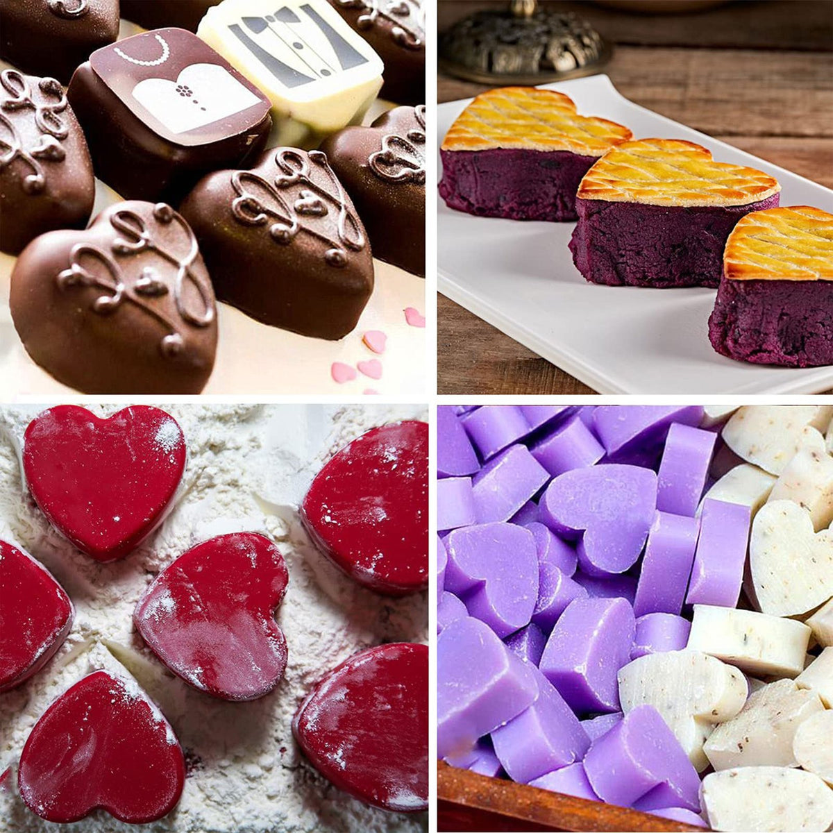 Silicone Heart Shape Soap Bar Mould, 6 Cavity — image 5