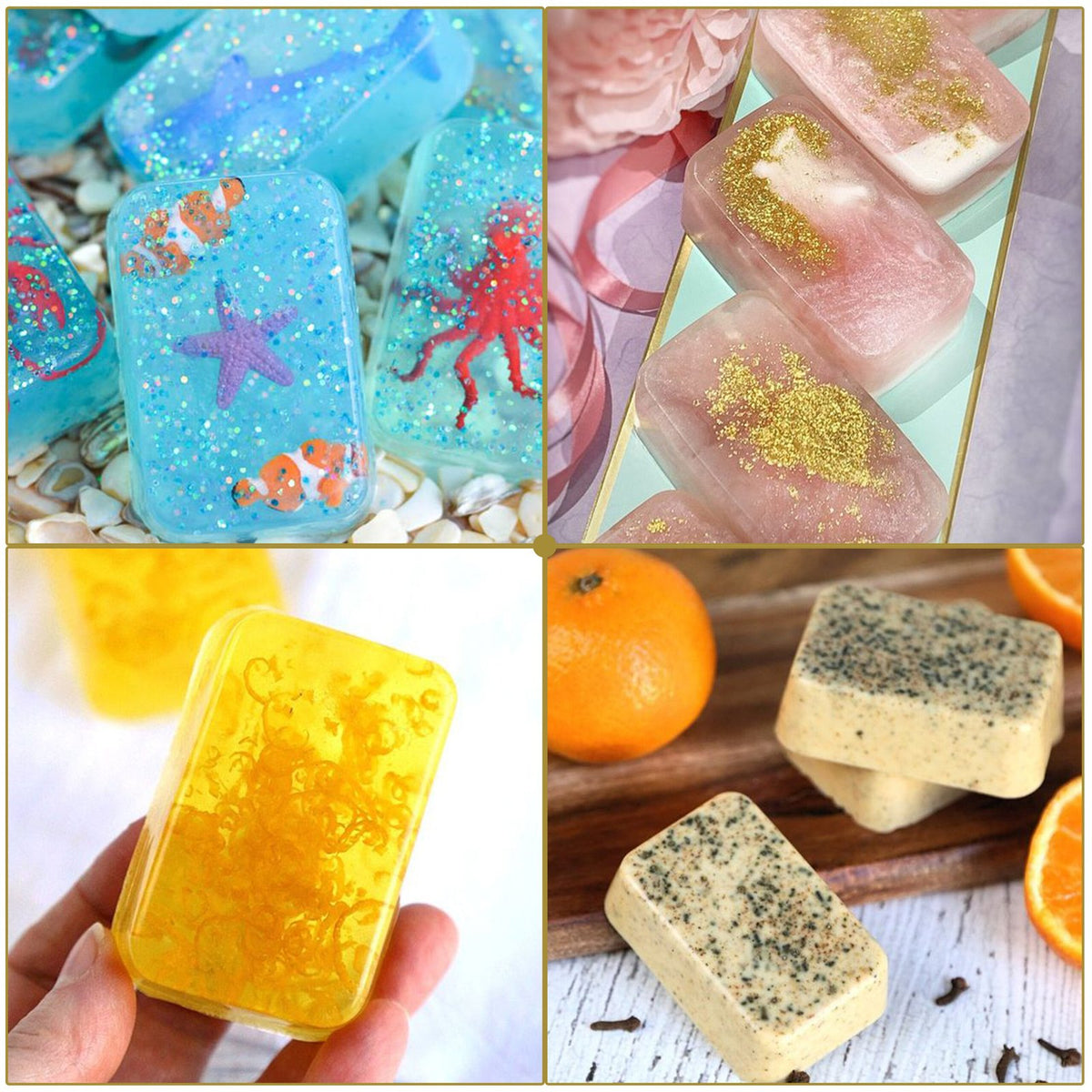 Silicone Rectangle Shape Round Edges Soap Mould, 12 Cavity — image 5