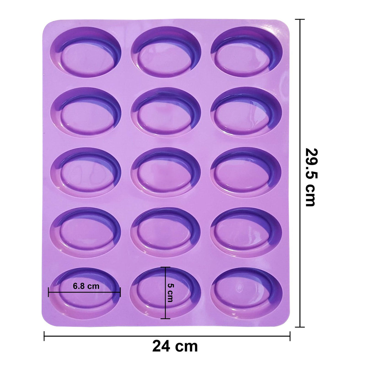 Silicone Oval Shape Reusable Soap Mould , 15 Cavity — image 6