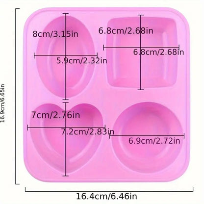 Silicone 4 in 1 Multi Shape Soap Mould — image 3