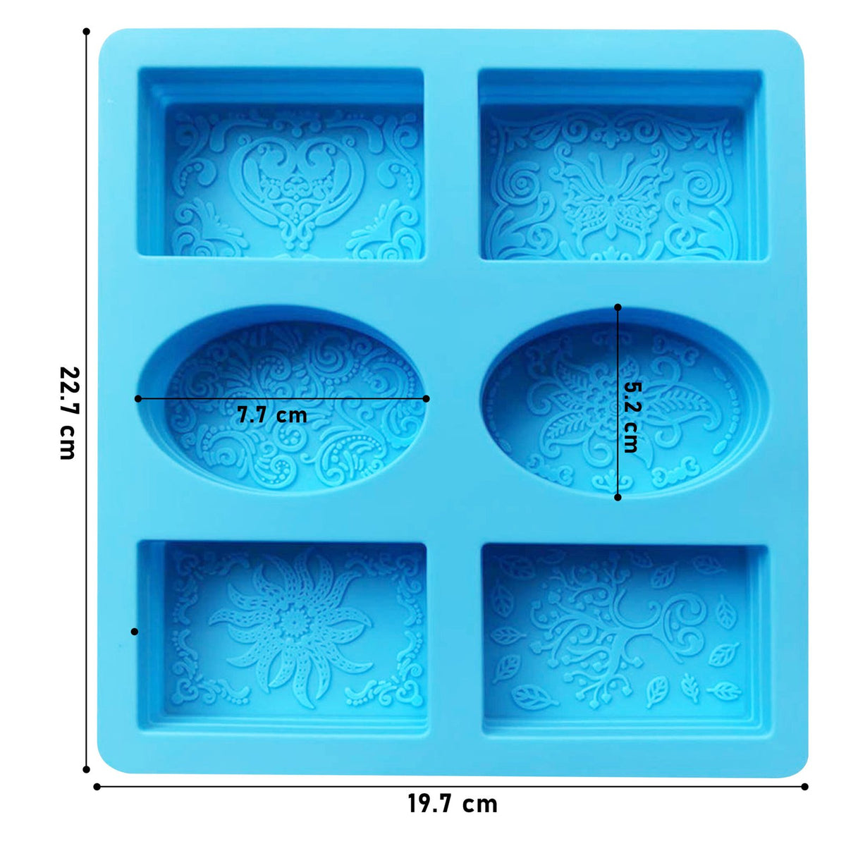 Flower Leaf Pattern Soap Mould, 6 Cavity — image 2