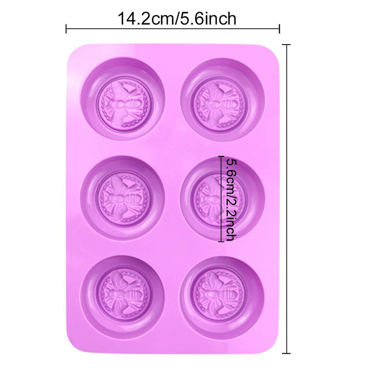 Silicone Round Honeybee Soap Mould — image 2