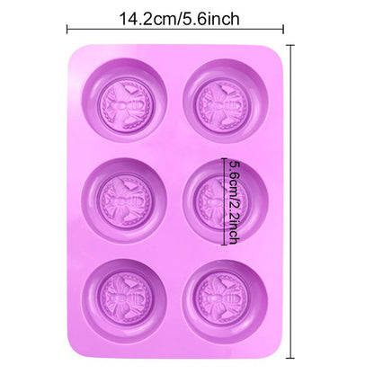 Silicone Round Honeybee Soap Mould — image 2