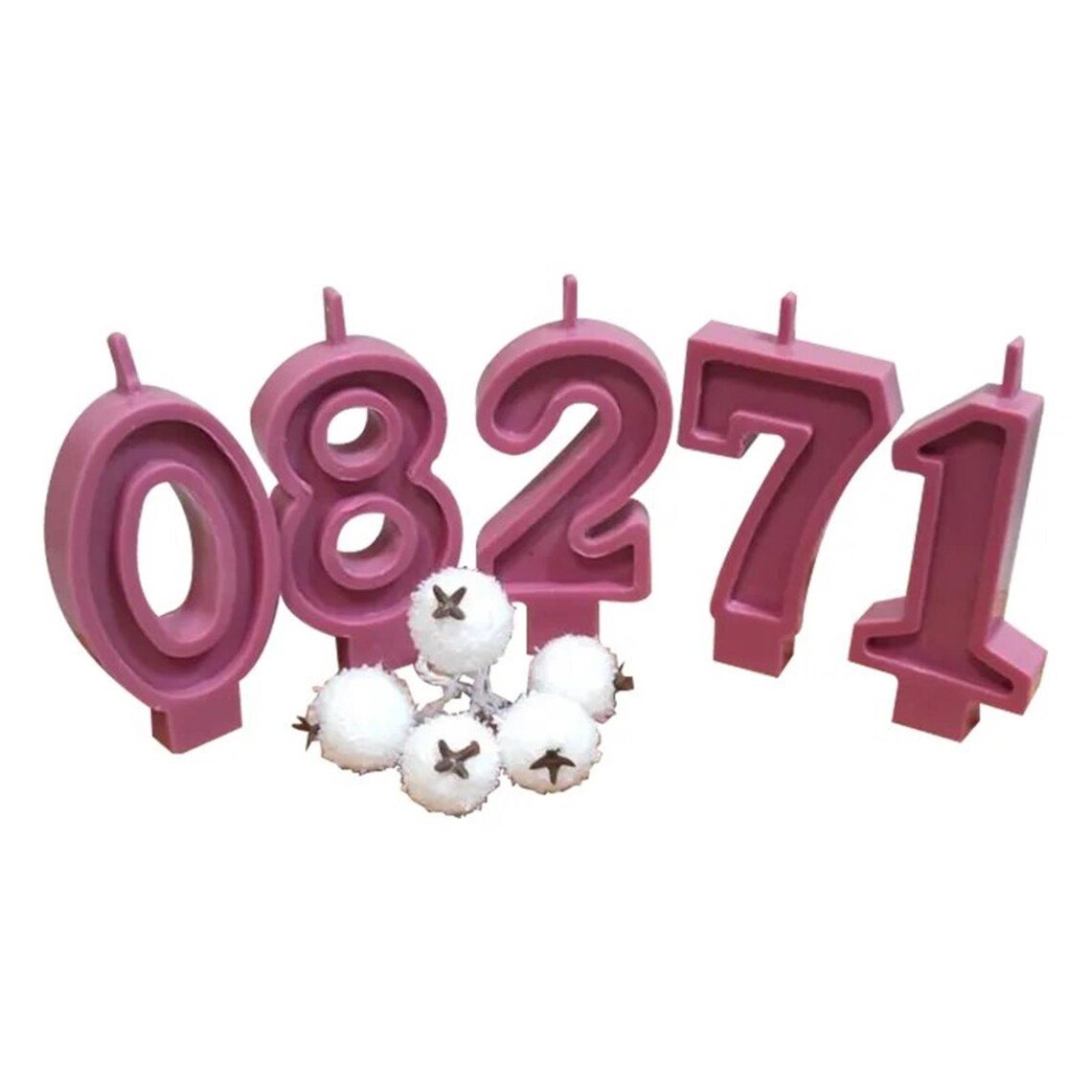 Silicone Number Candle Mould (0–9) for Birthday Cake — image 2