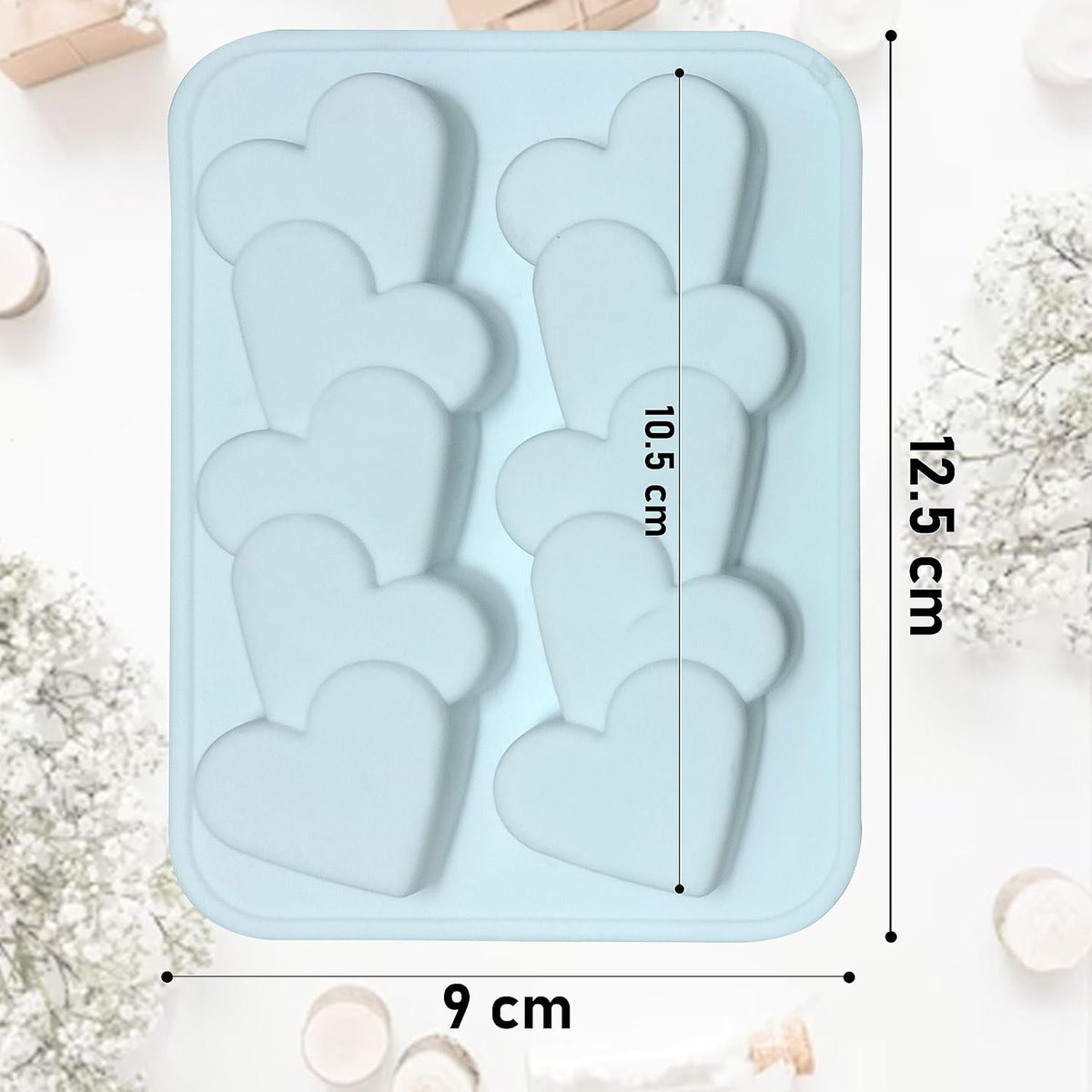 Simple Heart Shape Candle Mould, 2 Cavity — image 2
