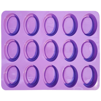 Silicone Oval Shape Reusable Soap Mould , 15 Cavity — image 5