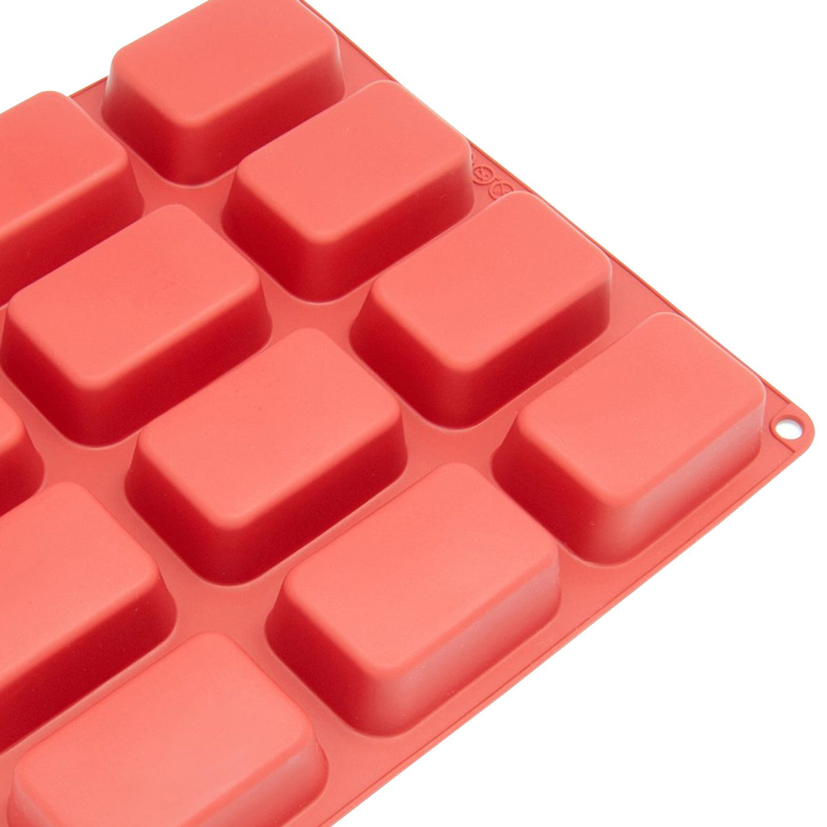 Silicone Rectangle Shape Round Edges Soap Mould, 12 Cavity — image 6