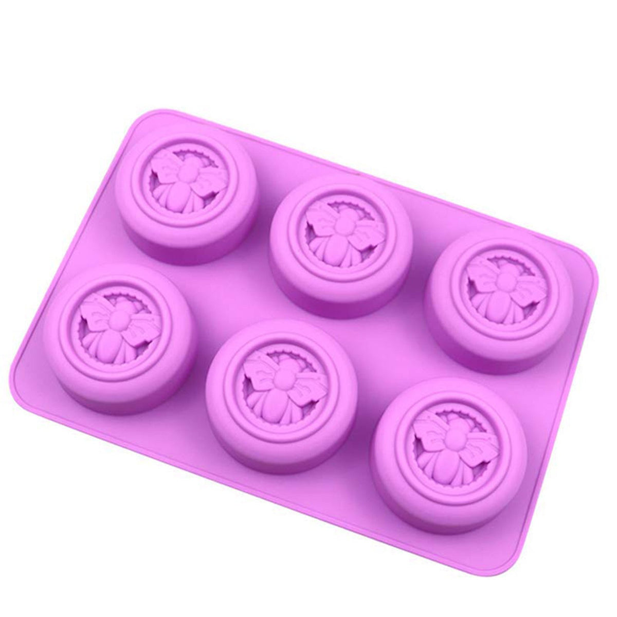 Silicone Round Honeybee Soap Mould — image 3