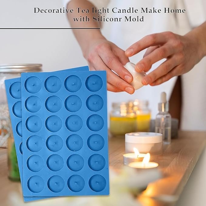 Silicone Tealight Candle Moulds, 24 Cavity — image 3