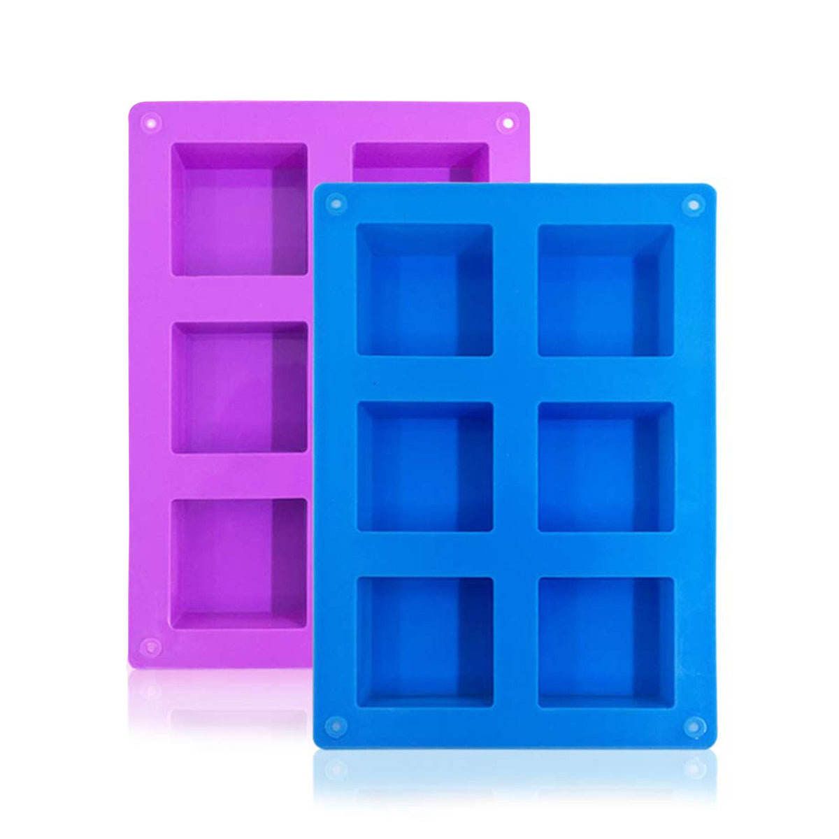 Silicone Square Shape Soap Mould, 6 Cavity — image 2