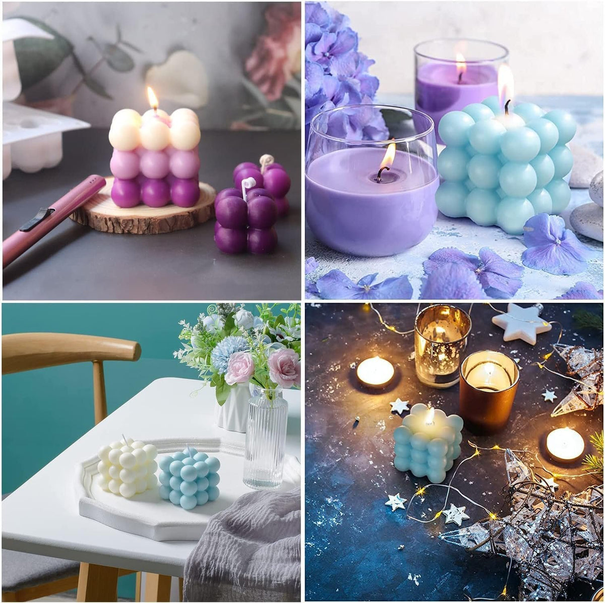 Silicone Bubble Candle Moulds, 6 cavity — image 3