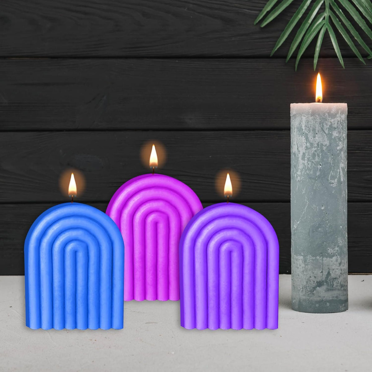 Silicone Rainbow U-Shaped Candle Mould — image 3