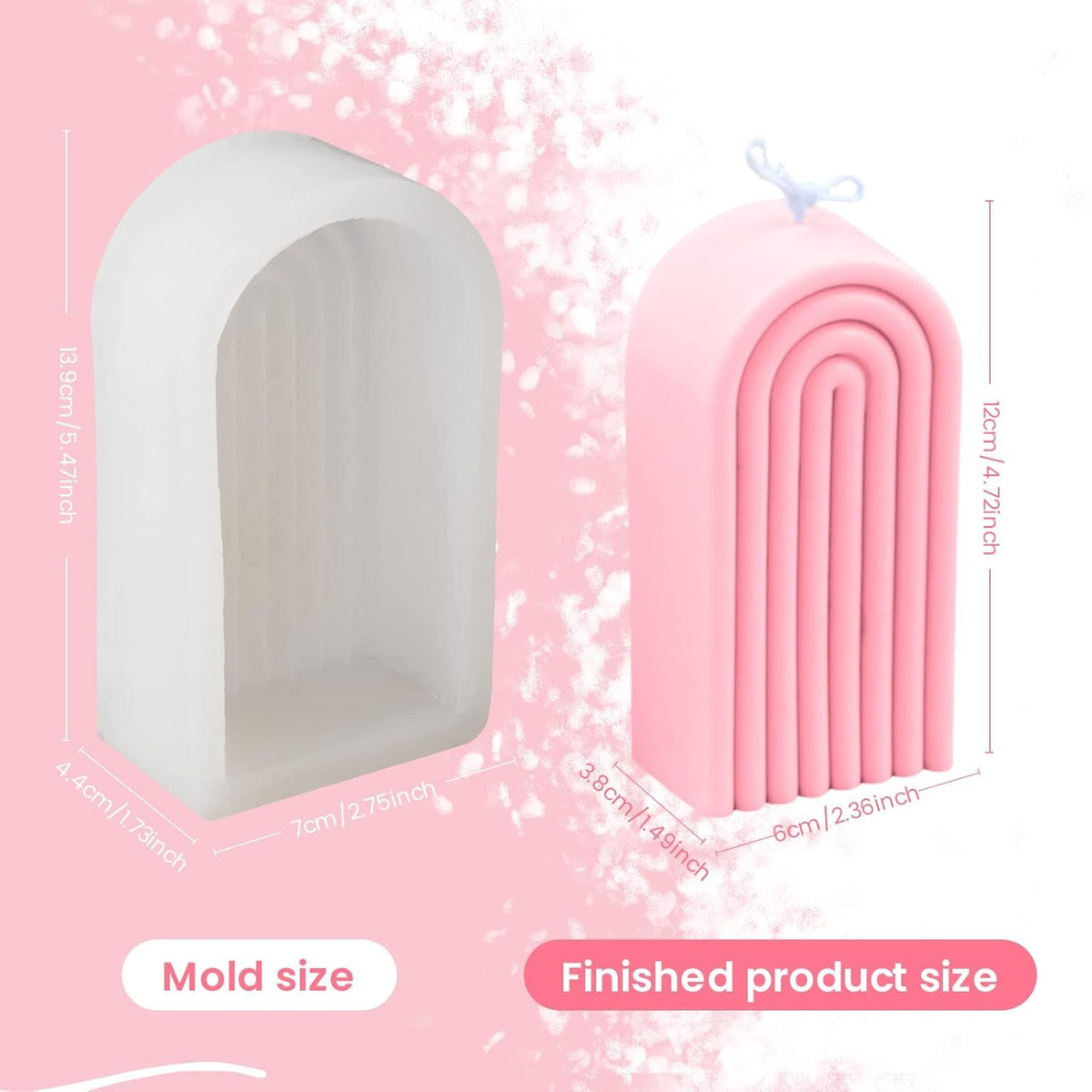 Silicone Rainbow Arch U-Shaped Candle Mould — image 2