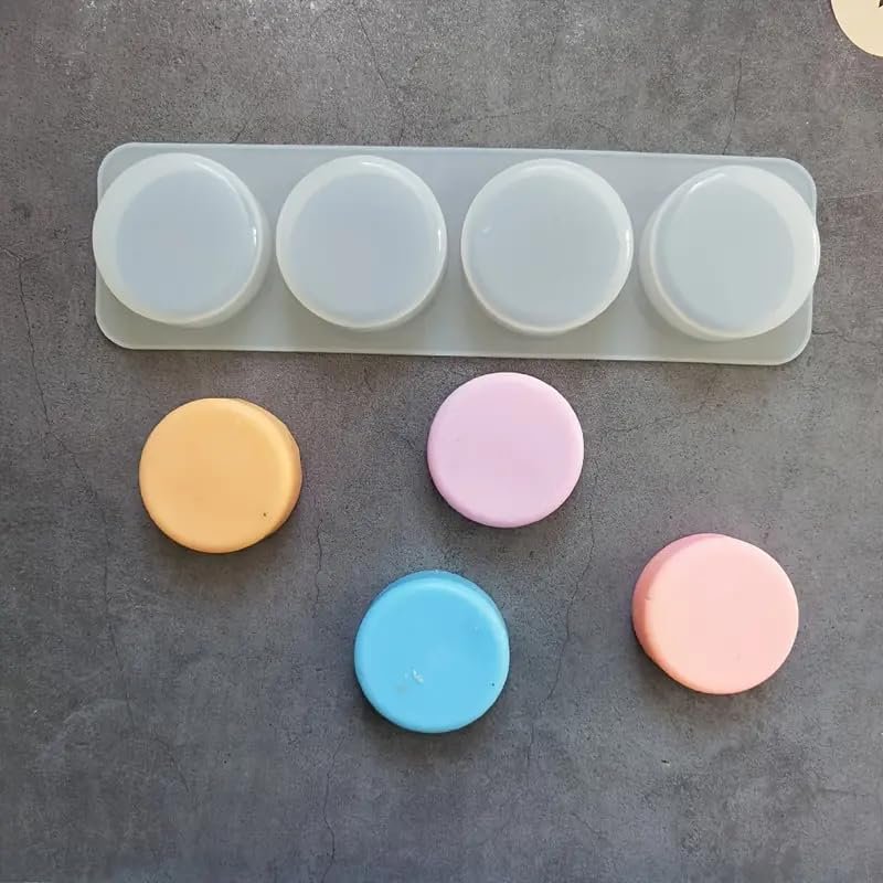 Silicone Round Shape Soap Mould, 4 Cavity — image 2