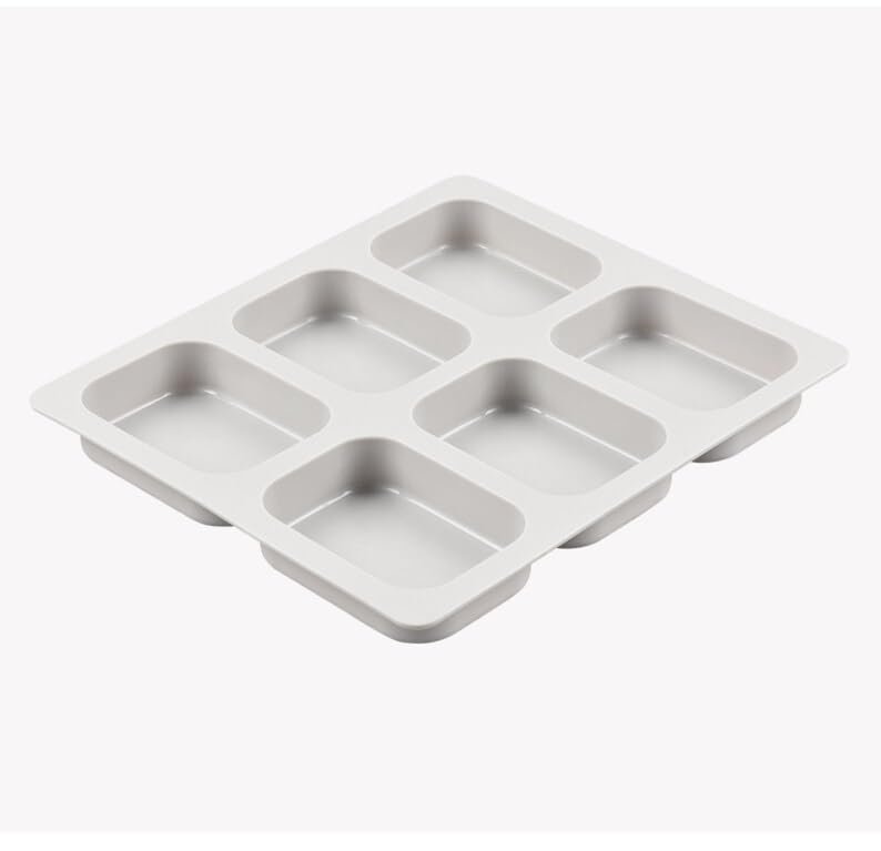 Silicone Rectangle Curved Edge Soap Bar Mould, 6 Cavity — image 2