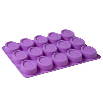 Silicone Oval Shape Reusable Soap Mould , 15 Cavity — image 4