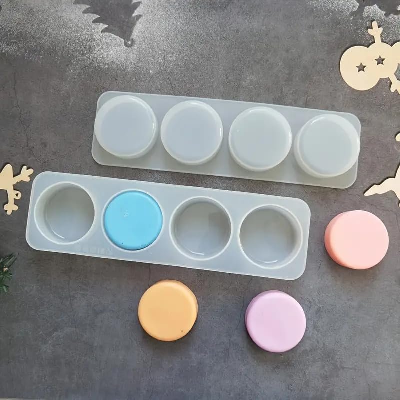 Silicone Round Shape Soap Mould, 4 Cavity — image 4