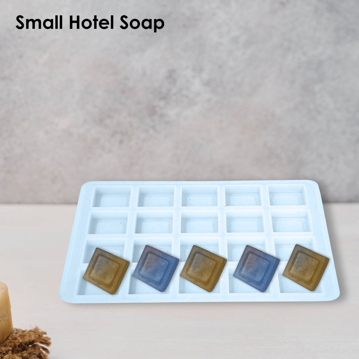 Silicone Square Shape Soap Mould, 20 Cavity — image 2
