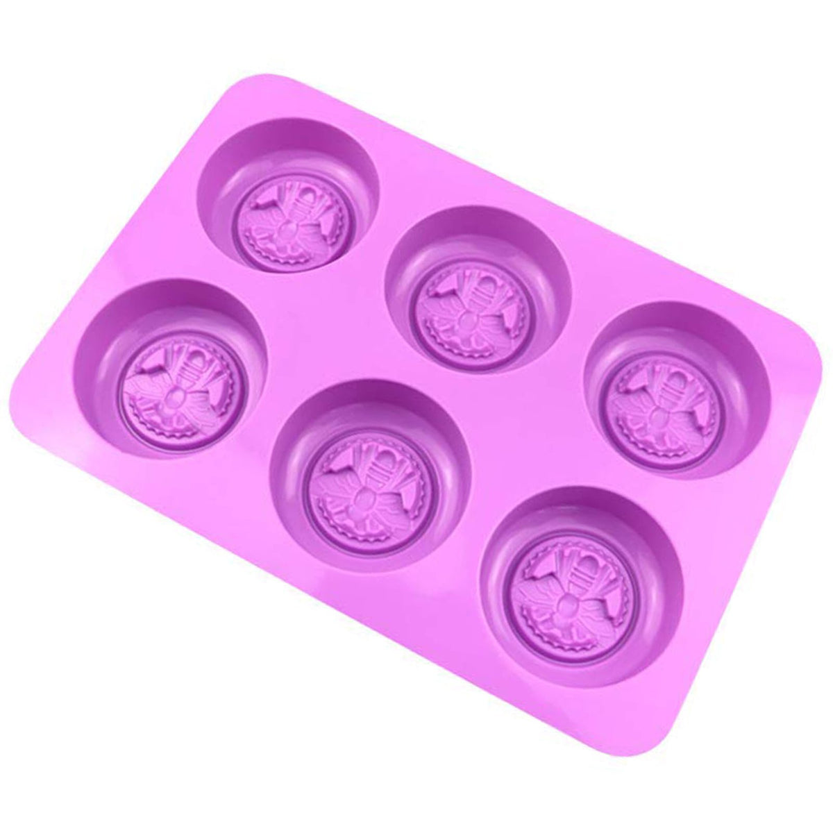 Silicone Round Honeybee Soap Mould — image 4