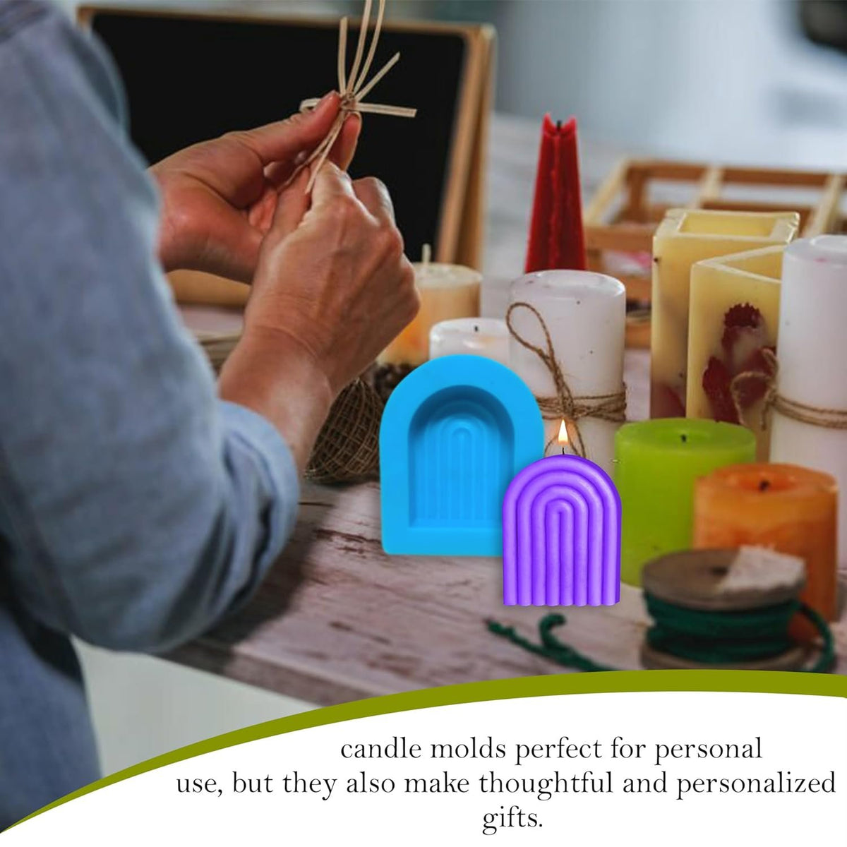 Silicone Rainbow U-Shaped Candle Mould — image 4