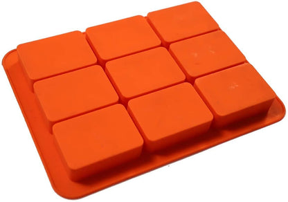 Silicone Rectangle Shape Soap Mould, 9 Cavity — image 1