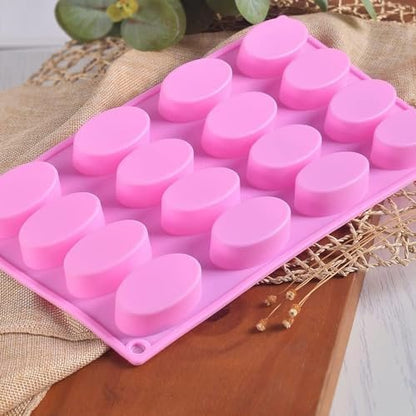 Silicone Small Oval Shape Soap Mould, 16 Cavity — image 4
