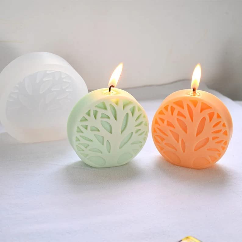 Silicone Round Tree Candle Mould — image 3