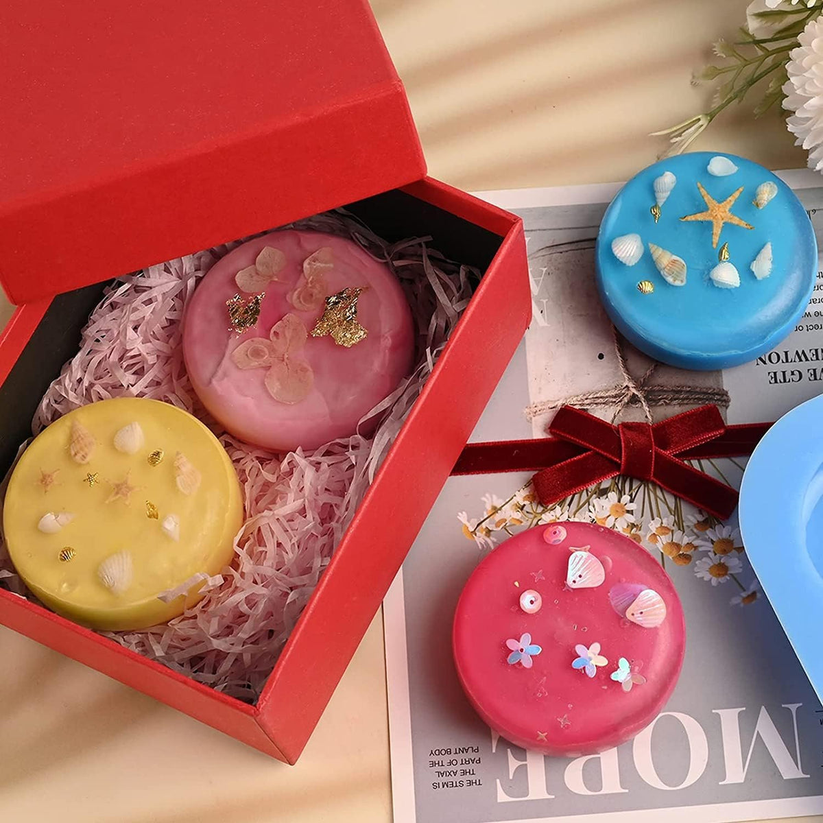 Silicone Round Soap Moulds, 4 Cavity — image 5