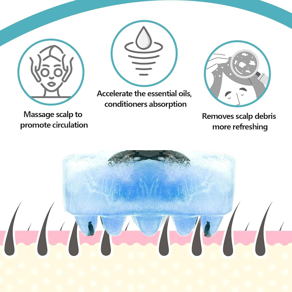 Silicone Oval Massage Soap Mould, 4 Cavity — image 5