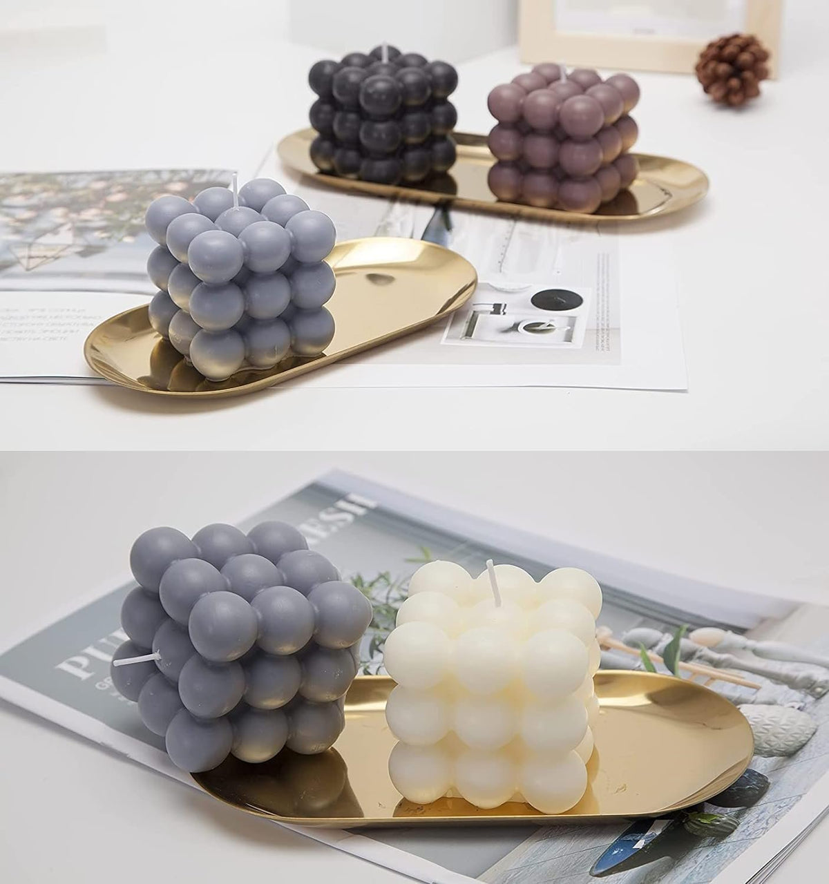 Silicone Bubble Candle Moulds, 6 cavity — image 4