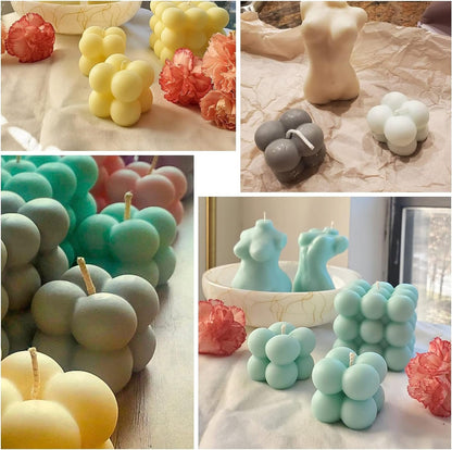 Silicone Bubble Candle Mould, 15 Cavity White — image 5