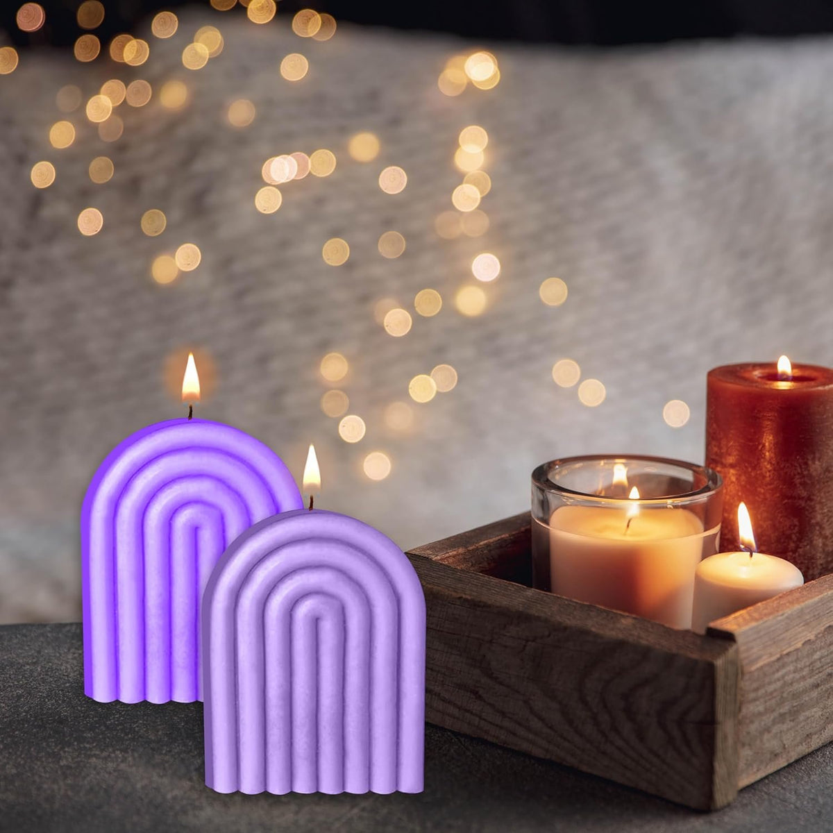 Silicone Rainbow U-Shaped Candle Mould — image 5