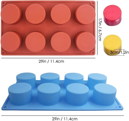 Silicone Round Soap Mould, 8 Cavity — image 2