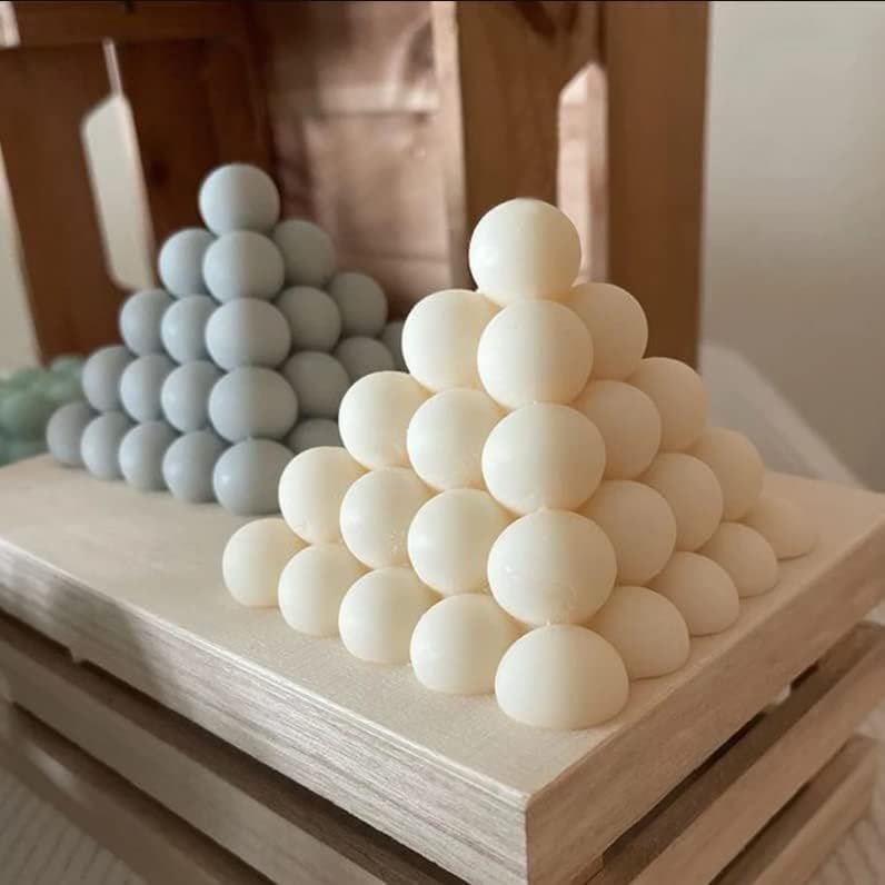 Silicone Pyramid Bubble Cube Candle Mould — image 3