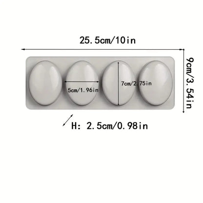 Silicone Oval Soap Mould, 4 Cavity — image 2