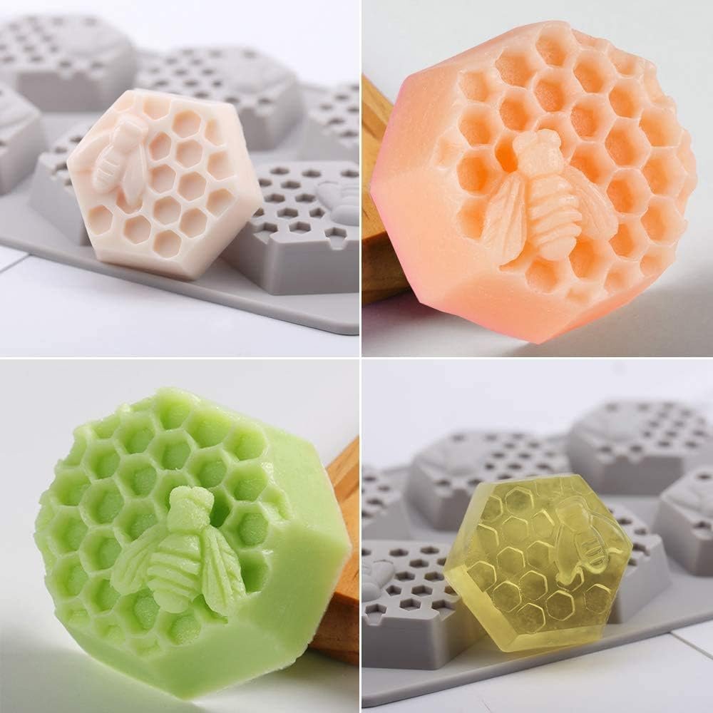 Silicone Hexagon Shape 3D Honeybee Soap Mould — image 7
