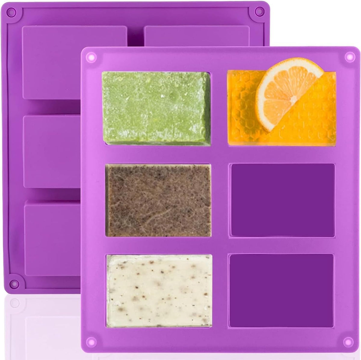 Silicone Rectangle Soap Mould, 6 Cavity — image 1
