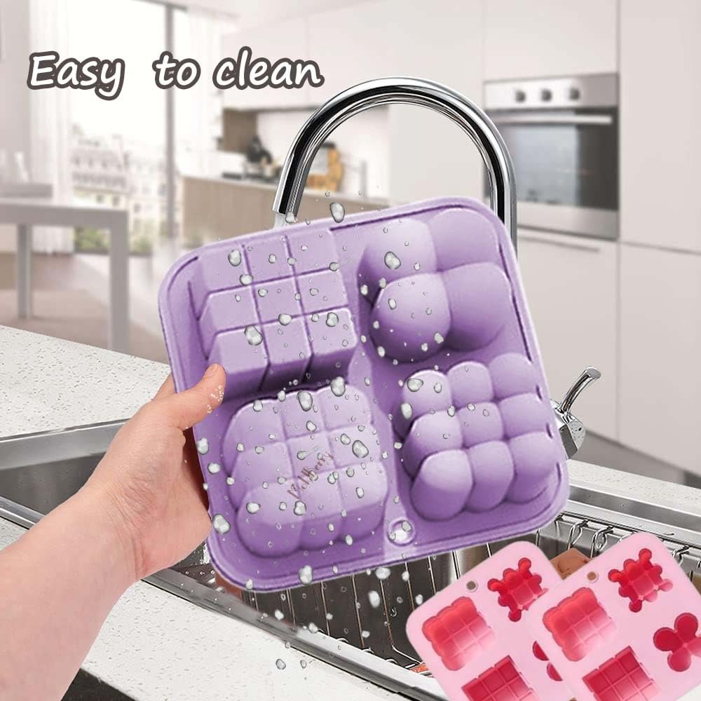Silicone 4 in 1 Design Bubble Candle, 3D Cube — image 5