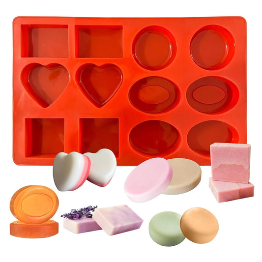 Silicone Different Shape Soap Mould, 12 Cavity — image 1