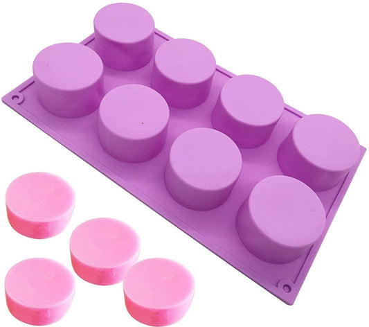 Silicone Round Soap Mould, 8 Cavity — image 1