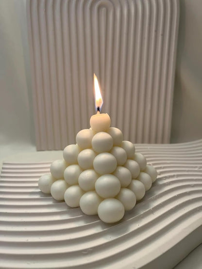 Silicone Pyramid Bubble Cube Candle Mould — image 6